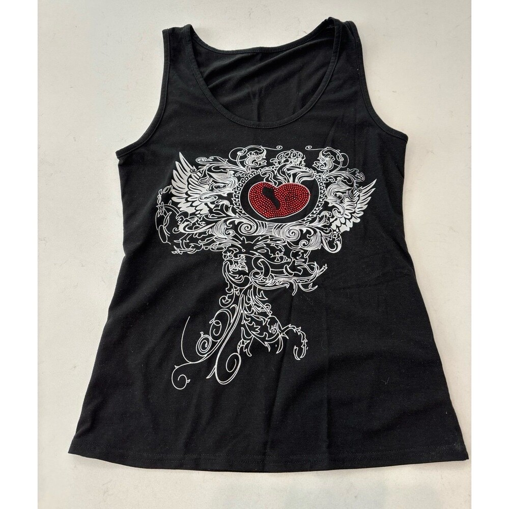 Romwe black tank top size medium